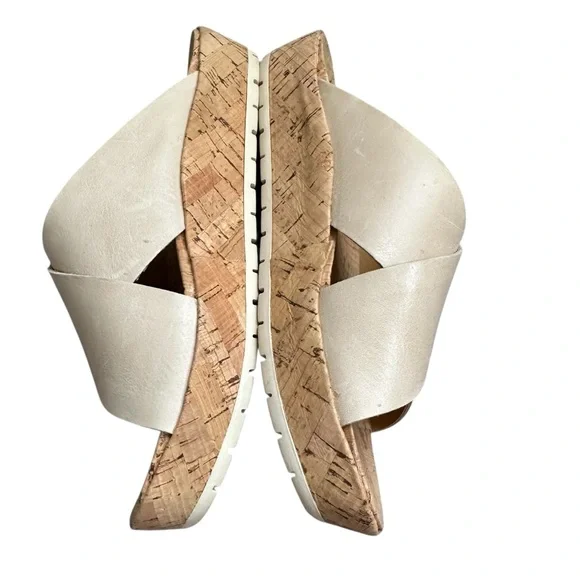 Kork Ease Joly Sandals Beige Bone Cross Strap Comfort Slide Size 6 - Picture 4 of 13